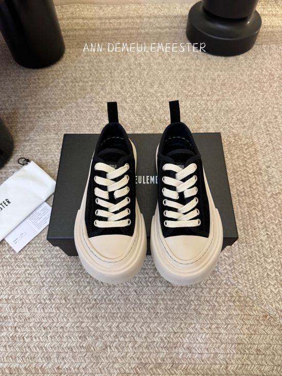 Ann Demeulemeester Suede Shell Toe Casual Comfortable Platform Sneakers