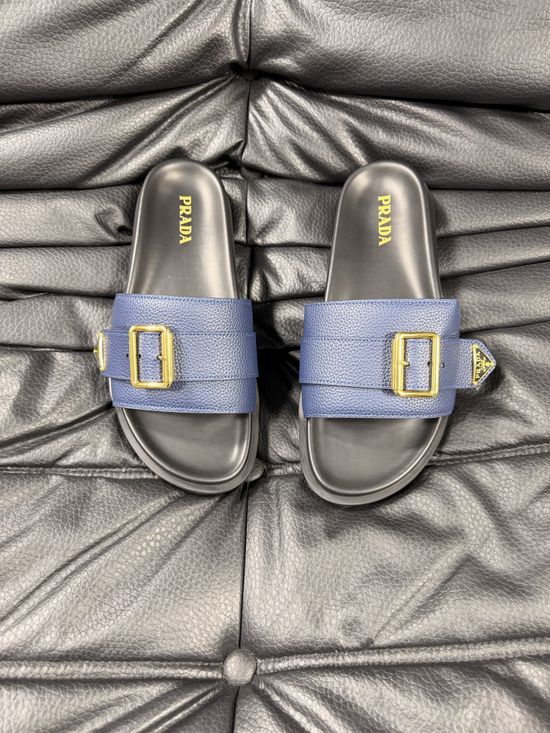 Prada Genuine Sheepskin Lightweight Comfortable Casual Slides