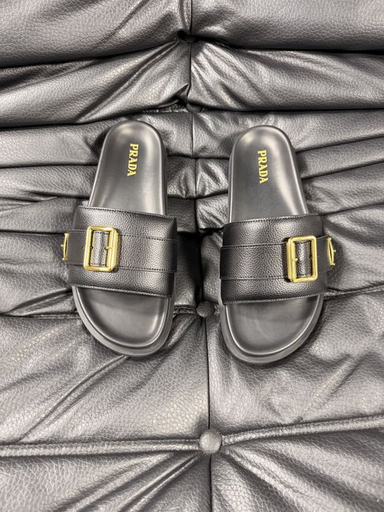 Prada Genuine Sheepskin Lightweight Comfortable Casual Slides