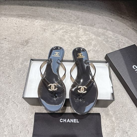 Chanel Classic Logo Flip Flops Casual Daily Wear Versatile Footwear