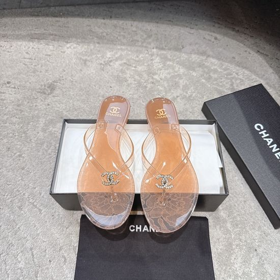 Chanel Classic Logo Flip Flops Casual Daily Wear Versatile Footwear