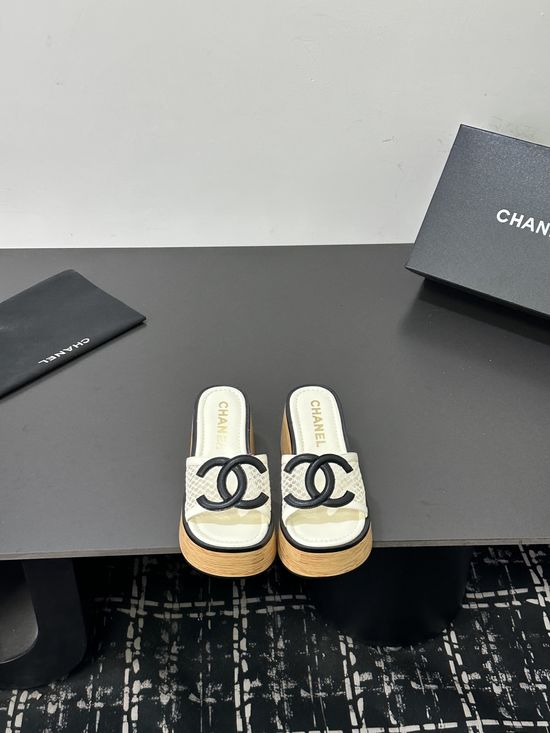 Chanel Woven Strappy Sandals with Crystal Accents