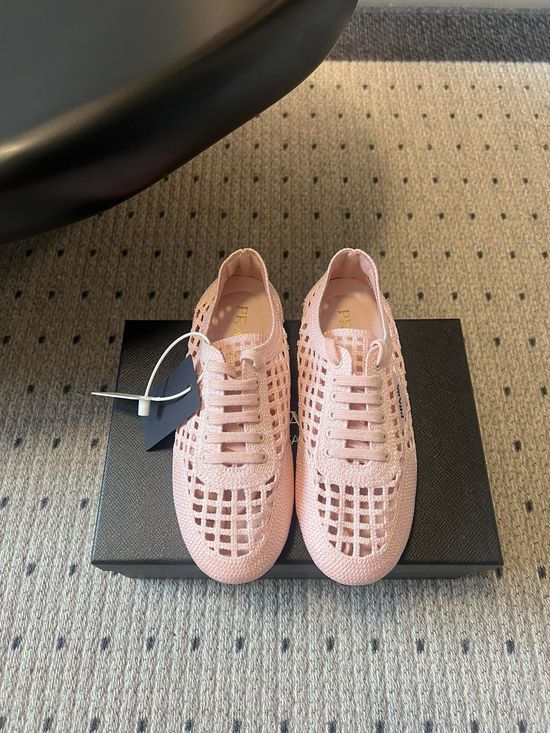Prada Mesh Hollow Out Casual Shoes Breathable Versatile Footwear