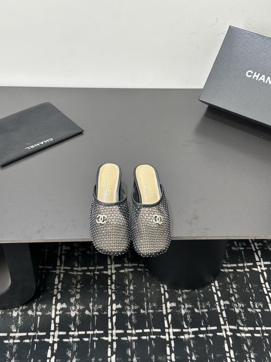 Chanel Satin Upper Leather Lined Casual Fashion Sandals
