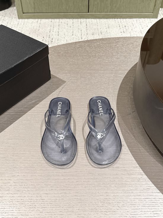 Chanel Sparkly Crystal Decor Non-slip Comfort Casual Jelly Sandals