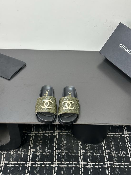 Chanel Casual Leather Upper Comfortable Sandals