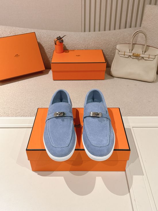 Hermes Classic Loafers with Decorative Buckle Design