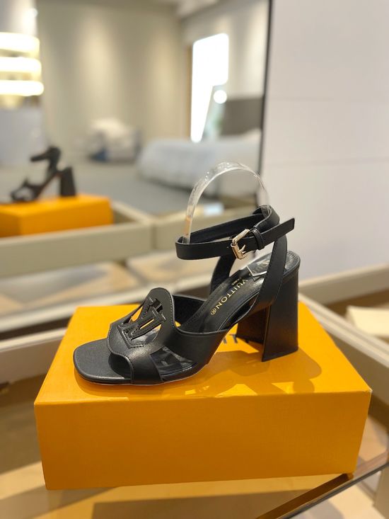 Louis Vuitton Elegant High Heel Sandals Premium Leather Sole