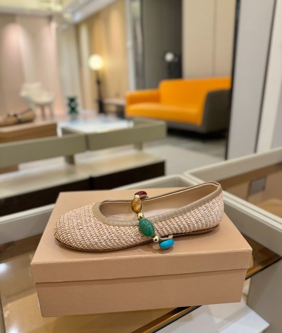 Gianvito Rossi Gemstone Decor Mary Jane Flat Casual Shoes