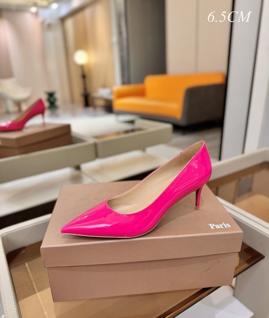 Christian Louboutine Patent Leather Classic Low Heel Comfortable Office Pumps