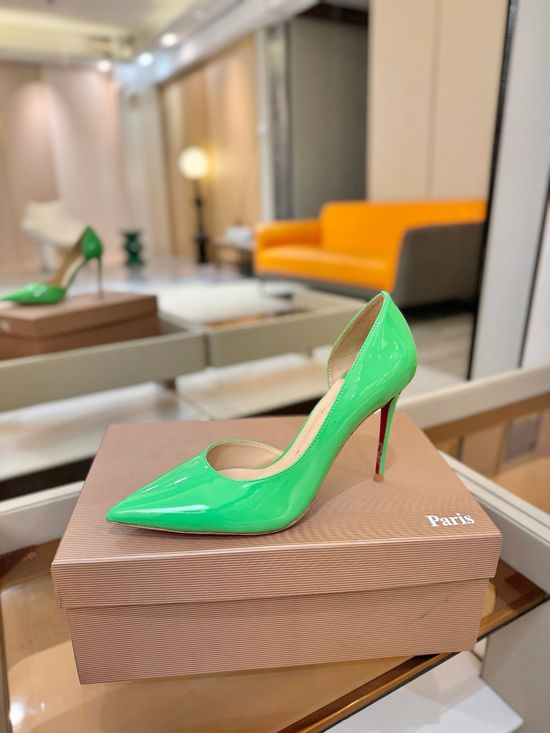 Christian Louboutine Classic Leather Pointed Toe Stiletto Heel Pumps