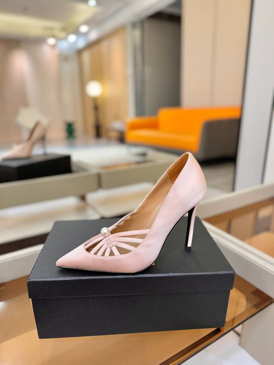 Alevi Milano Rhinestone Decorated Woven Cutout Stiletto Heel Dress Shoes
