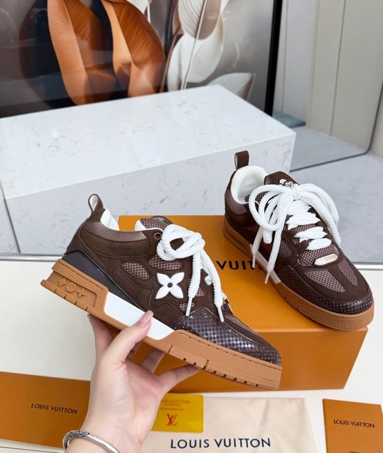 Louis Vuitton LV Suede Breathable Soft Non-slip Casual Sneakers