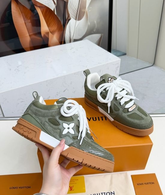 Louis Vuitton LV Suede Breathable Soft Non-slip Casual Sneakers