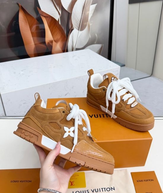 Louis Vuitton LV Suede Breathable Soft Non-slip Casual Sneakers