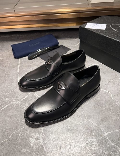Prada Leather Shoes Cowhide Injection Sole