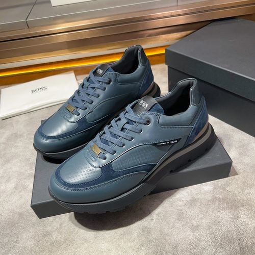 Hugo Boss Genuine Leather Sneakers With Tpu Sole