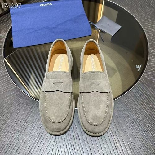 Prada Soft Leather Loafers With Removable Insole