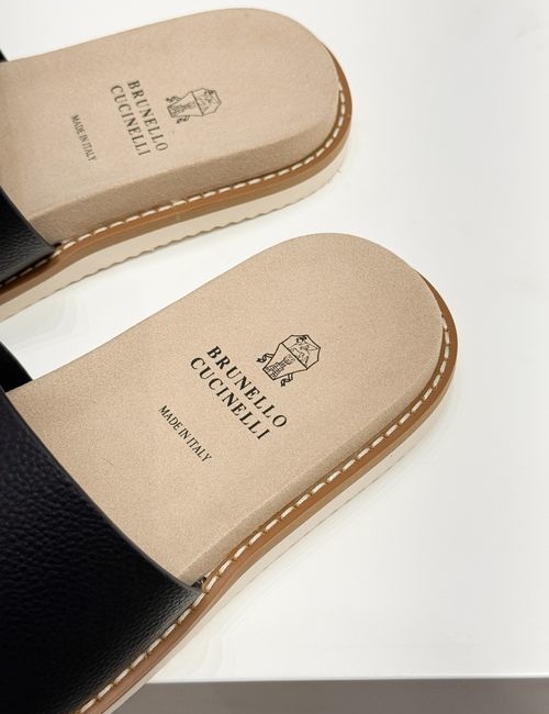 Brunello Cucinelli BC Suede Cowhide TPU Foam Slides