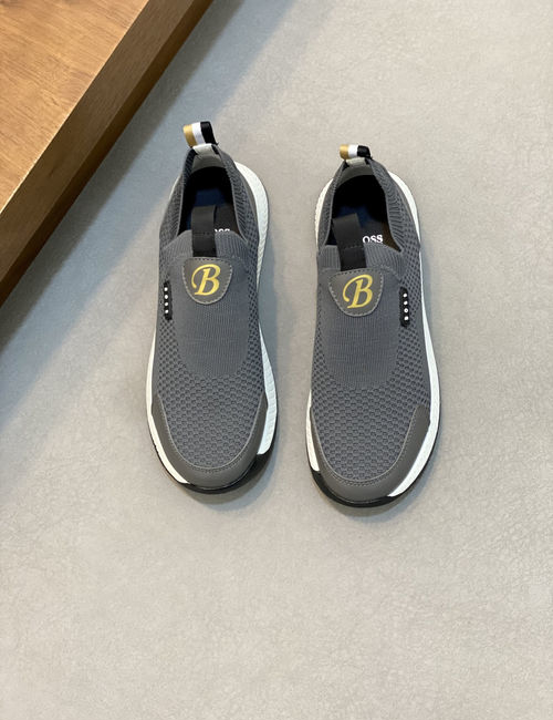 Hugo Boss Leather Flyknit Casual Sneakers