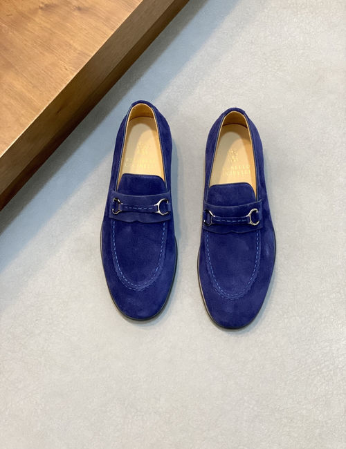 Brunello Cucinelli BC Slip-on Suede Leather Loafers