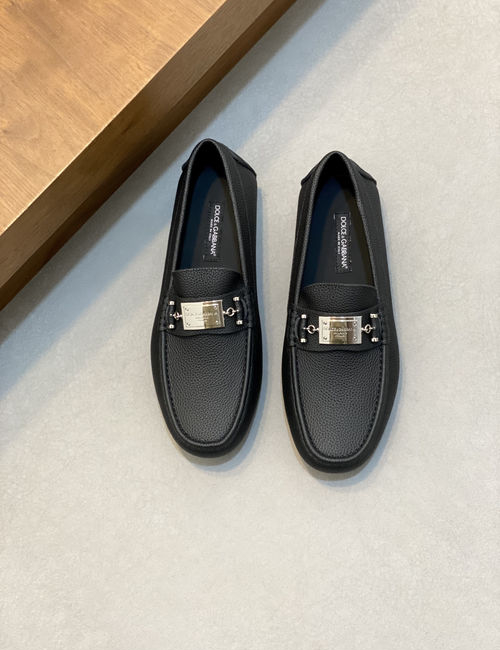 Dolce & Gabbana DG Cowhide Leather Business Loafers