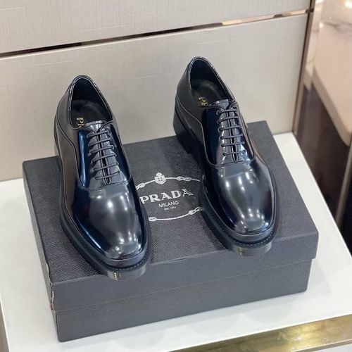 Prada Cowhide Derby Shoes TPU Sole