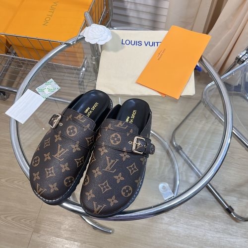 Louis Vuitton LV Faux Fur Lined Flat Slippers