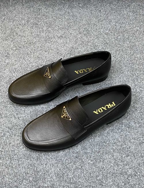 Prada Leather Shoes Cowhide Lining Leather Outsole