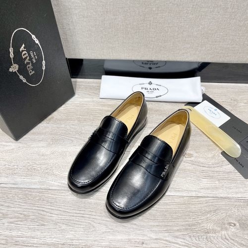 Prada Premium Leather Upper Custom Leather Sole Shoes