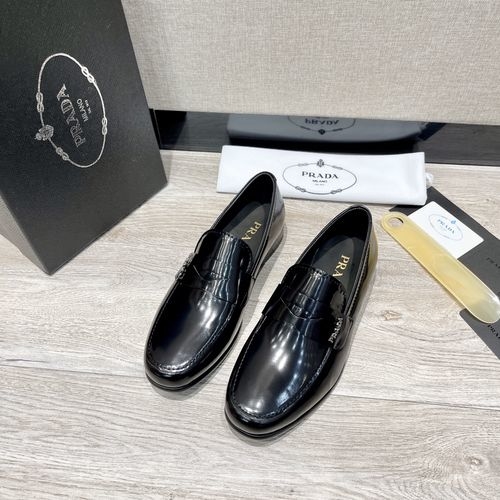 Prada Premium Leather Upper Custom Leather Sole Shoes
