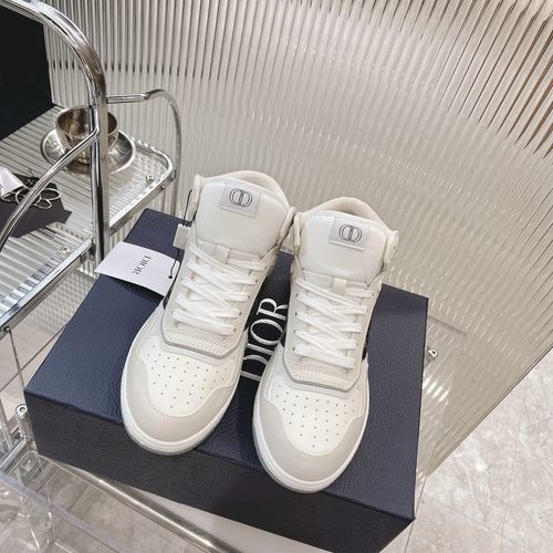 Christian Dior CD B27 High-top Leather Casual Sneakers