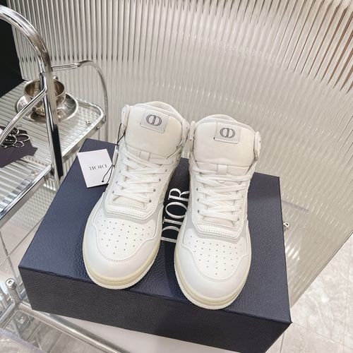 Christian Dior CD B27 High-top Leather Casual Sneakers