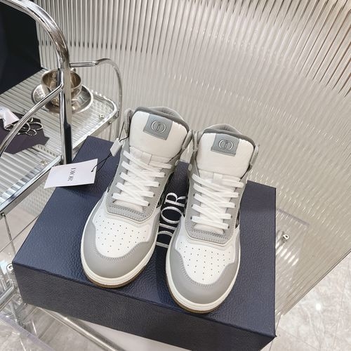Christian Dior CD B27 High-top Leather Casual Sneakers
