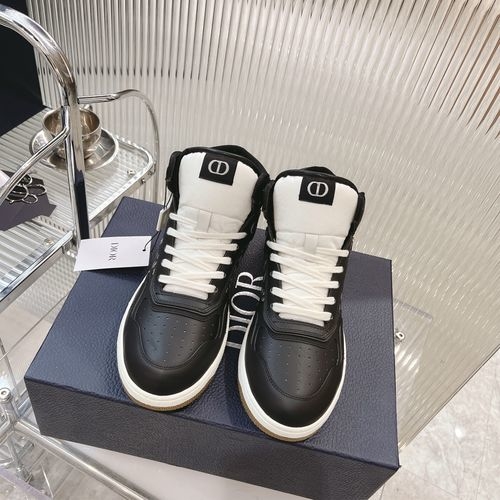 Christian Dior CD B27 High-top Leather Casual Sneakers