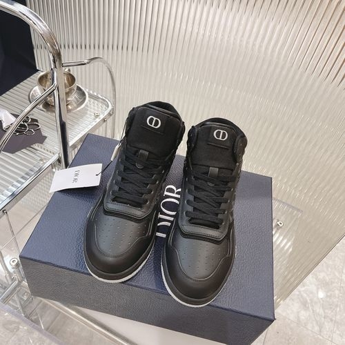Christian Dior CD B27 High-top Leather Casual Sneakers