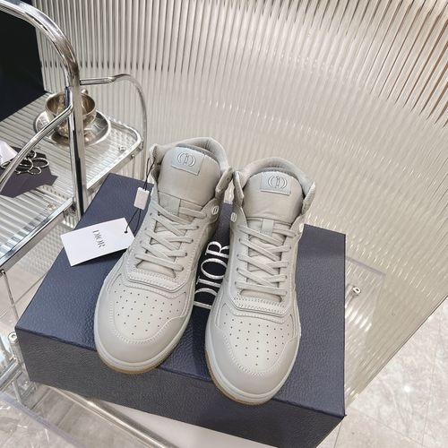 Christian Dior CD B27 High-top Leather Casual Sneakers