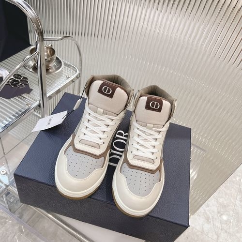 Christian Dior CD B27 High-top Leather Casual Sneakers