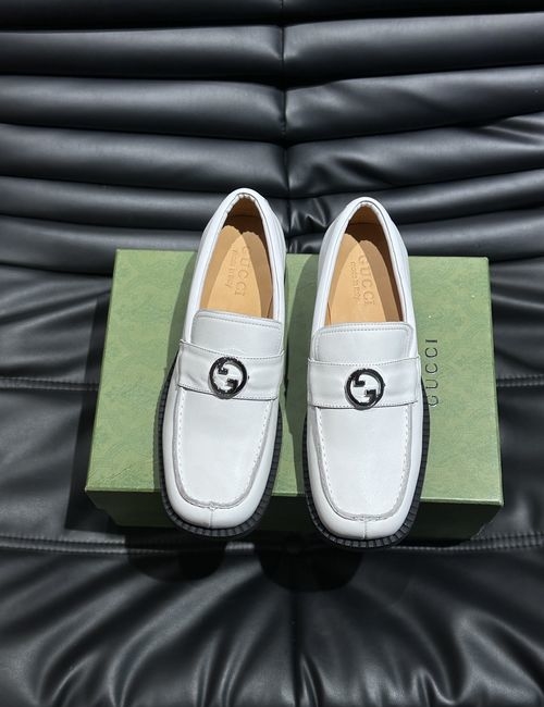Gucci Calfskin Thick Sole Leather Shoes