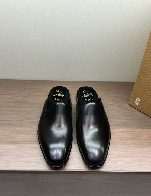 Christian Louboutin Leather Half Slides Cowhide Upper Leather Sole
