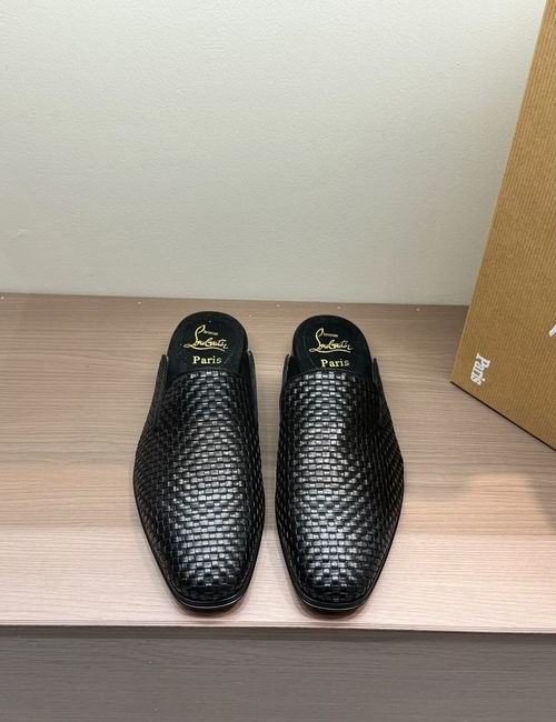 Christian Louboutin Leather Half Slides Cowhide Upper Leather Sole