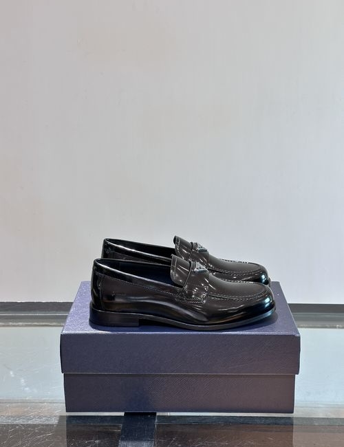 Prada Classic Formal Casual Leather Sole Leather Shoes