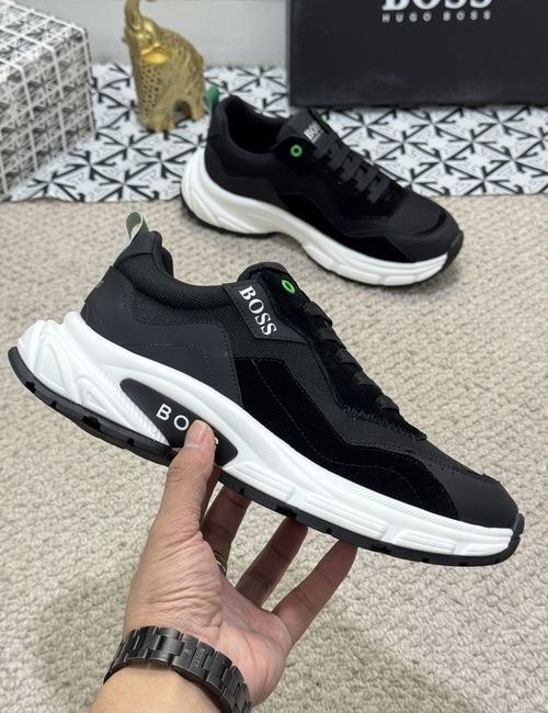 Hugo Boss Sneakers With Cowhide Upper And Mesh Lining