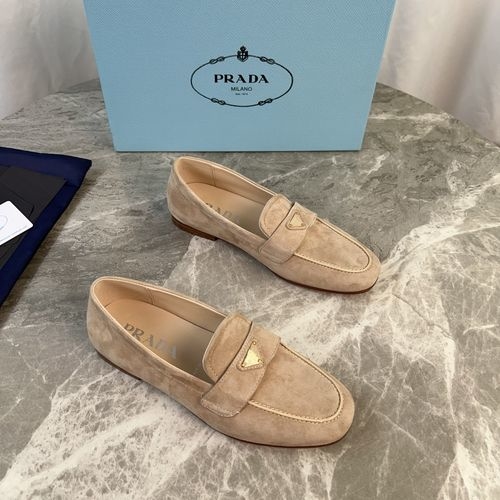 Prada Full-grain Cowhide Suede Rubber Shoes