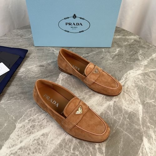 Prada Full-grain Cowhide Suede Rubber Shoes