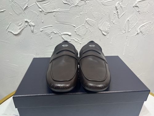 Prada Derby One-Step Loafers With Hollow Monk Strap