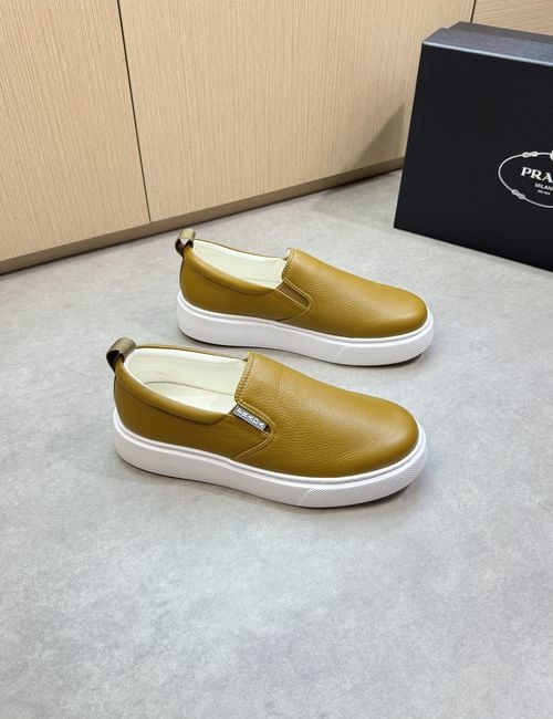 Prada Grained Calfskin Slip-On Skate Shoes