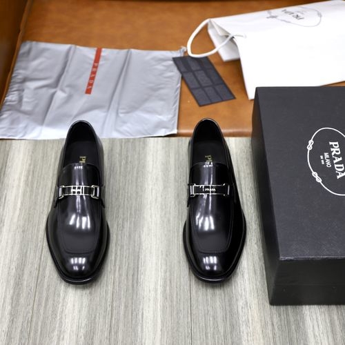 Prada Saffiano Leather Loafers Cowhide Sole