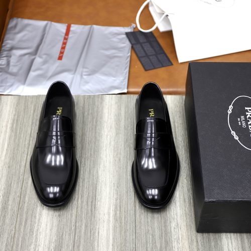 Prada Saffiano Leather Loafers Cowhide Sole