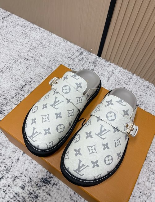 Louis Vuitton LV Adjustable Buckle Birkenstyle Slip-On Shoes